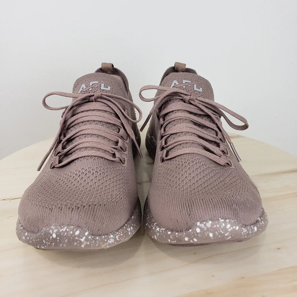 APL TechLoom Breeze Sneakers Size 8 Knit Mauve Athletic Gym Workout Shoes - Picture 4 of 14